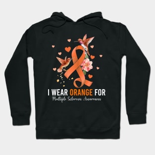 I Wear Orange For Multiple Sclerosis, Orange Ribbon Hoodie